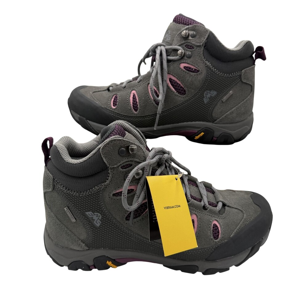 Eastern Mountain Sports Boots Womens Size 8 Gray Journey Mid WP Vibram Hiking
